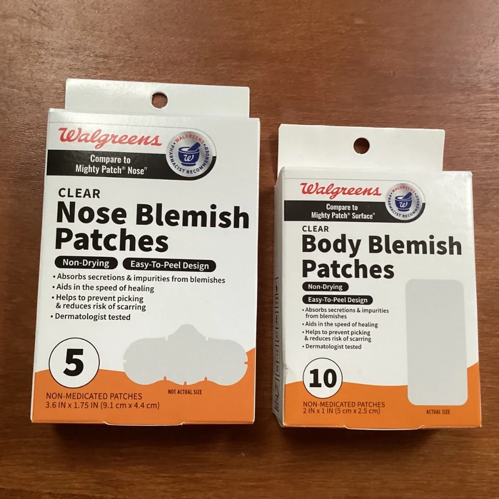 Walgreens Clear Nose and Body Blemish Patches Bundle of 2 Boxes NEW